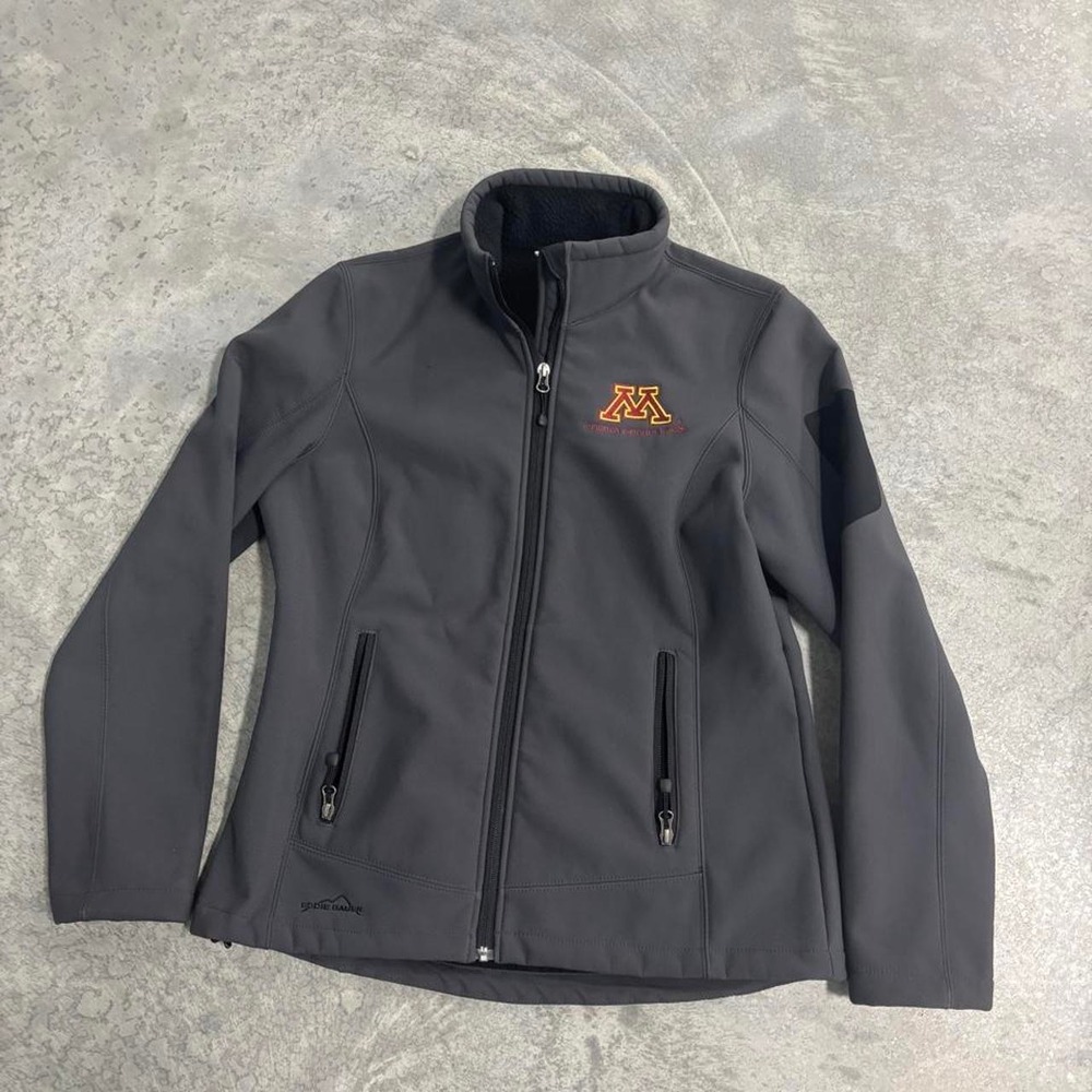 Eddie Bauer Minnesota Golden Gophers Women's Gray Fleece Lined Jacket Size M